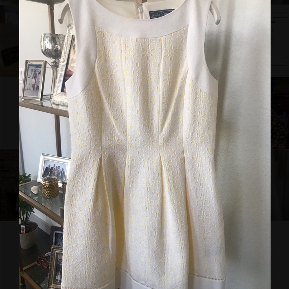 SOLD Jessica Howard Contrast Eyelet Fit & Flare Dress - Picture 5 of 8